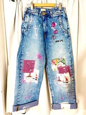 Anthropologie wide leg high waist jeans